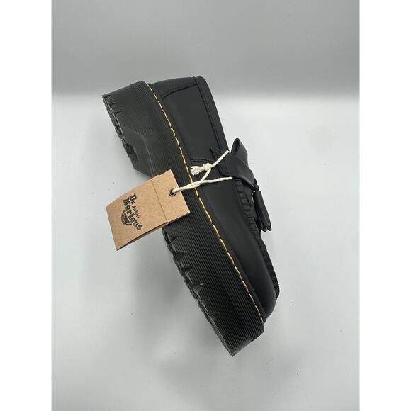 Womens Sz 8 Dr Martens Shoes Adrian Quad Platform Loafer Leather Black Mens 7 - Picture 4 of 7